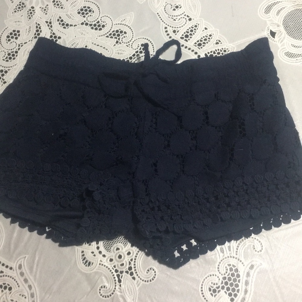 Dark blue pajama/ lounge cloth shorts with tie.